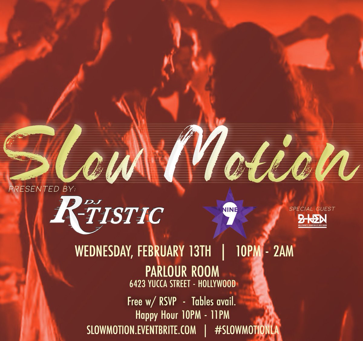 THIS WEDNESDAY come through! SLOW MOTION: A Pre-Valentine's Day R&amp;B party! #SlowMotionLA - mailchi.mp/6d9b15a6fd3b/v…