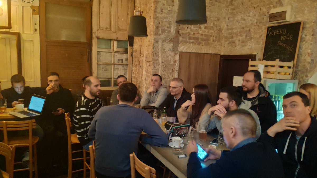 ecd_RS's tweet photo. Odlična atmosfera i predavanje na #ecdmeetup. Hvala Goranu i Dušanu iz https://t.co/iw8GGEGlUd na predavanju!
Svaki drugi ponedeljak u #sankbar! Vidimo se.
#bitkoin #bitcoin #cryptocurrency #blockchain #blokčein #litecoin #lajtkoin #itirijum #ethereum #kriptovalute https://t.co/E1jQ3c2nYo