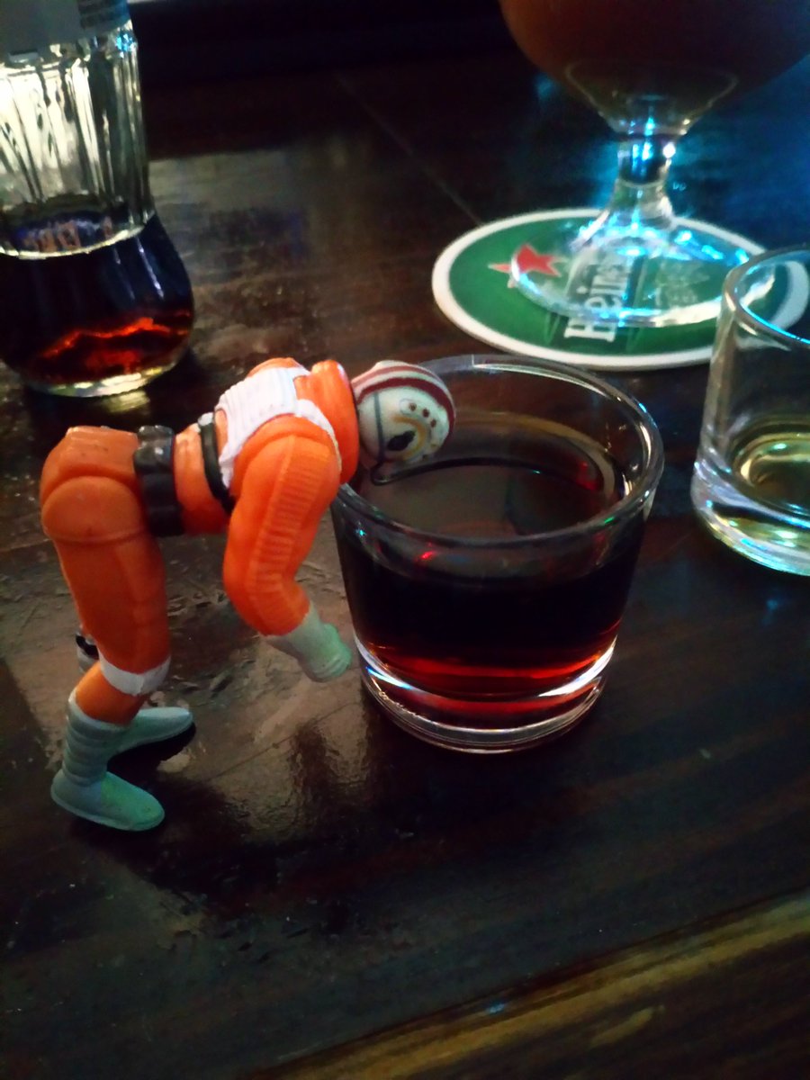 moongiblet's tweet photo. Luke tries his hand at the shots bar @HamillHimself https://t.co/TbxbtWFezy