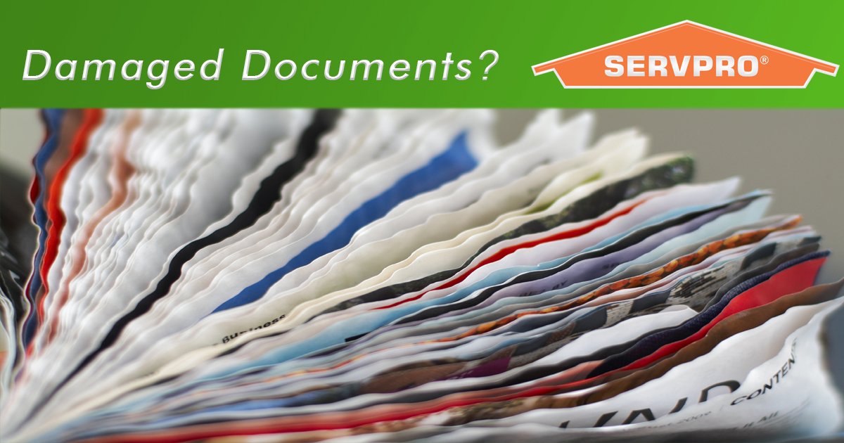 SERVPRO has an entire team dedicated to Document Restoration. If you've experienced damage to important or beloved documents, let us help.