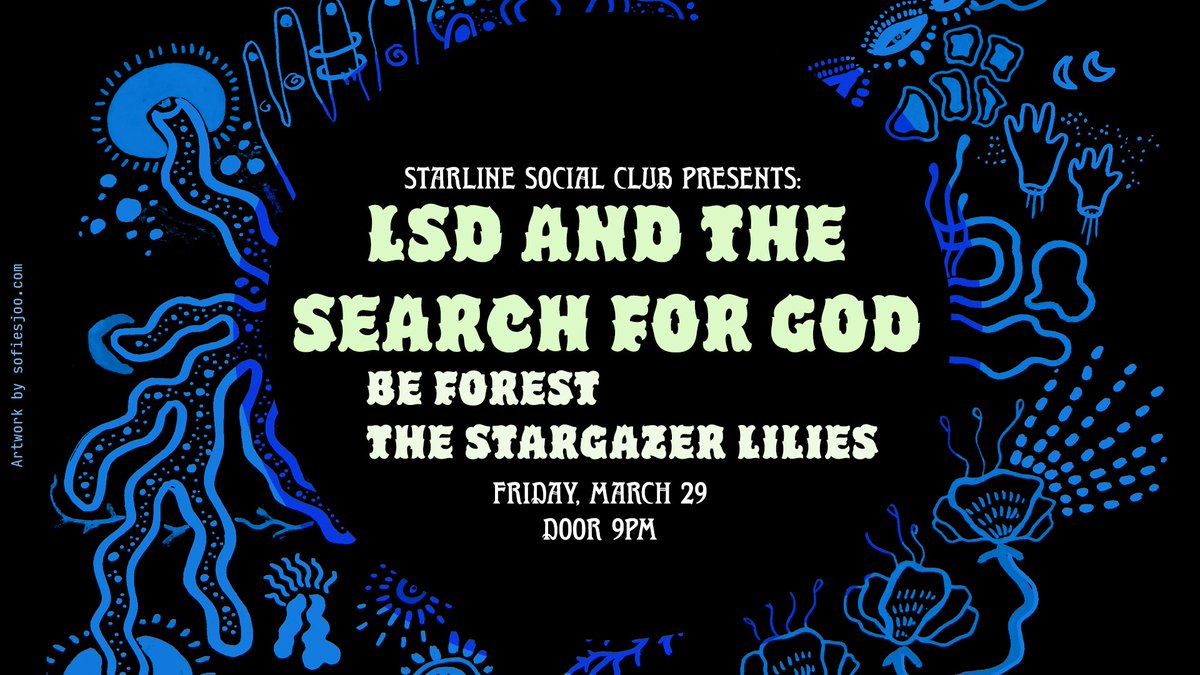 Next show: FRI, MARCH 29, @ Oakland's <a href="/StarlineSC/">Starline Social Club</a> w/ <a href="/beforest3/">BE FOREST.</a> &amp; @TheStrgzrLilies yay!
 facebook.com/events/2391893…
eventbrite.com/e/lsd-the-sear…