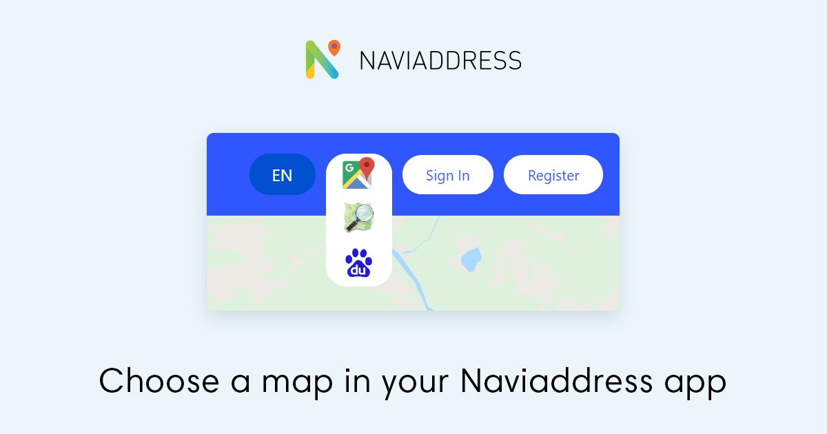 Choose a map in your Naviaddress web app! We're working to make your Naviaddress experience better. Now you can select your preferred map layout in the Naviaddress web version naviaddress.com/map: Google Maps, Open Street Map and Baidu Maps. Which map would you choose?