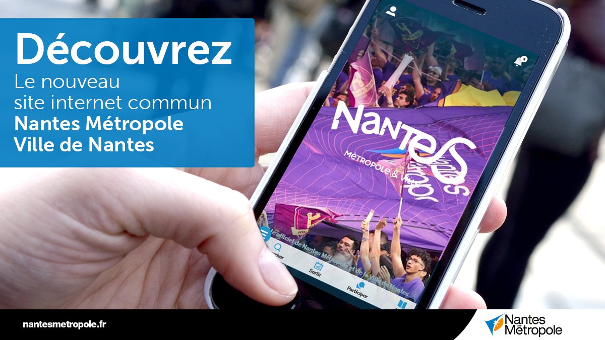 📱💻 Un nouveau site internet commun <a href="/nantesfr/">Ville de Nantes</a> et <a href="/NantesMetropole/">Nantes Métropole</a> est en ligne en version bêta ! 
➕ facile pour accéder à l'info et aux services
➕ citoyen, grâce à la participation des habitants
➕ accessible pour tous les publics
Partagez votre avis ! metropole.nantes.fr
