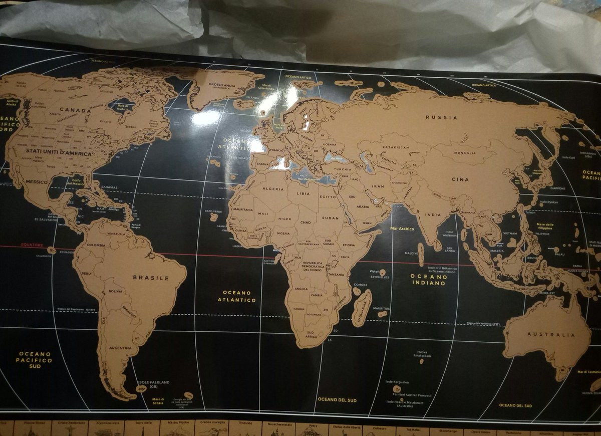 GLiTaS_It's tweet image. La tanto desiderata #scratchmap ! Che anche Valery stia cedendo al richiamo di San Valentino ❤