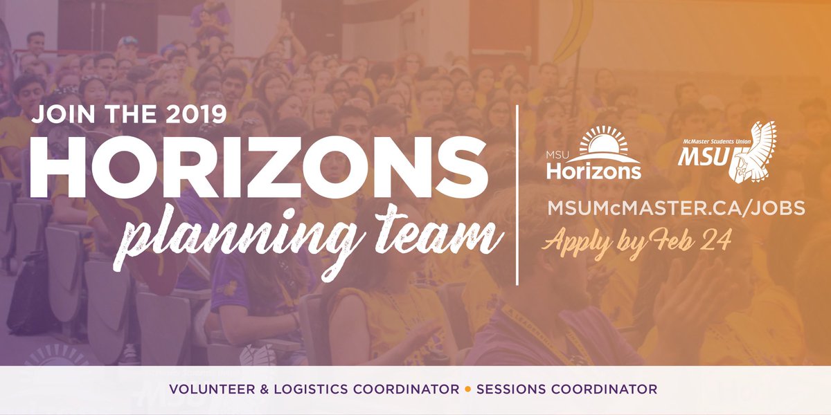 Did you hear the news 👀 applications for the planning team are open AGAIN!!! 🎉

We are hiring for: 1 Volunteer &amp; Logistics Coordinator &amp; 1 Sessions Coordinator 🌟 

Check out msumcmaster.ca/jobs for more info on these AMAZING exciting fun important roles!!
