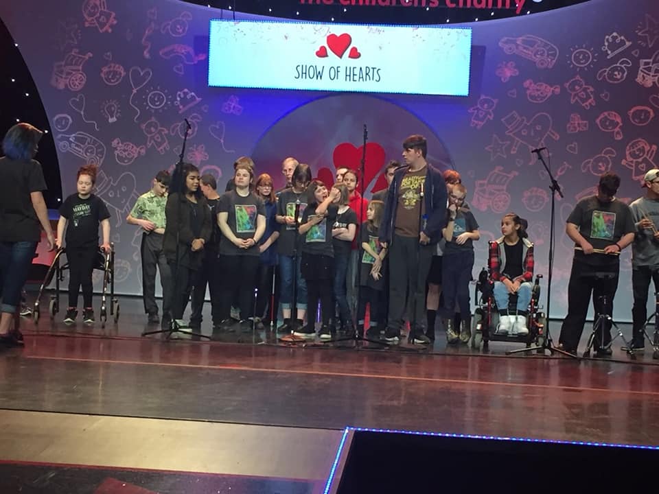 ClubMayday's tweet image. Dress Rehearsal #3 - 5 minutes until showtime! #ShowOfHearts #MaydayClubYouthChoir