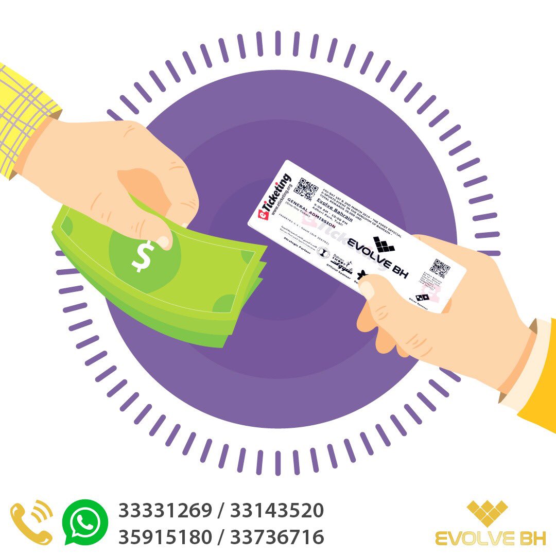 evolvebahrain's tweet photo. يمكنك الإستفادة الآن من ميزة الدفع عند التوصيل! قم بالاتصال بنا أو تواصل معنا من خلال تطبيق الواتساب على أحد الأرقام المذكورة وسوف نقوم بتوصيل تذكرتك إليك.

33736716
35915180
33331269
33143520 https://t.co/33yIckOrVt