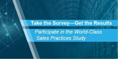 klaussteven's tweet photo. Join the study today!
@CSOInsights, the research division of @MillerHeiman, is launching its new World-Class Sales Practices study. Take the 10-minute survey to receive insights and strategies to transform your business. #worldclass #salesstudy https://t.co/HLO2Dmd1Ut https://t.co/Fim6IL5kRC
