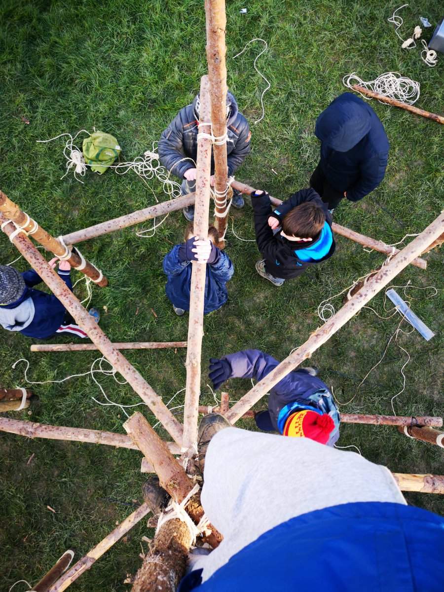 CollonCampsite's tweet photo. A few pics from last weekend. Well done to the @4thlouthscouts on their impressive #SpiralStaircase pioneering project @ScoutingIreland https://t.co/4B97yYXXyc