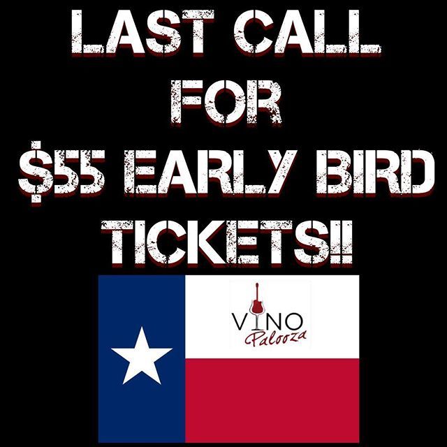 VinoPalooza's tweet photo. Less than 20 EARLY BIRD Tickets remain for @vinopalooza Dallas &amp; Fort Worth! Get yours today before the price goes up at https://t.co/49YR8MUCQs. (Link in bio)
>>>>>>>>>>>>>>>>>>
Tag 2 friends below for your chance to win a ticket to @vinopalooza DFW. O… https://t.co/vCD7ebrhCJ https://t.co/JWFoUH8kKv