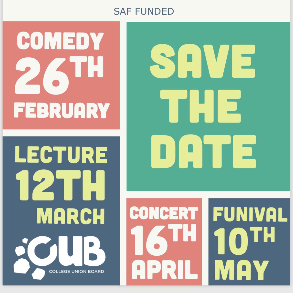 We have some great events coming your way, save the dates!