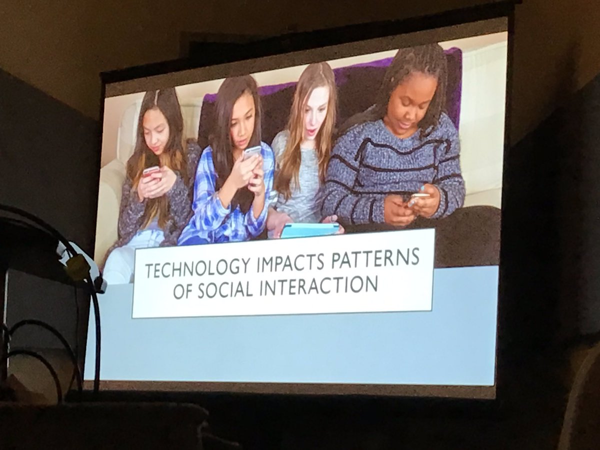 Ms_Jackson_1's tweet photo. The lack of human interaction paired with the increase of social media usage tremendously impacts our students social interactions and how they communicate . Really enjoying this Anxiety and Stress in a Media Crazed World session! #TSCA19 #foreverlearner #CounselorCE https://t.co/4cwUPWueEr