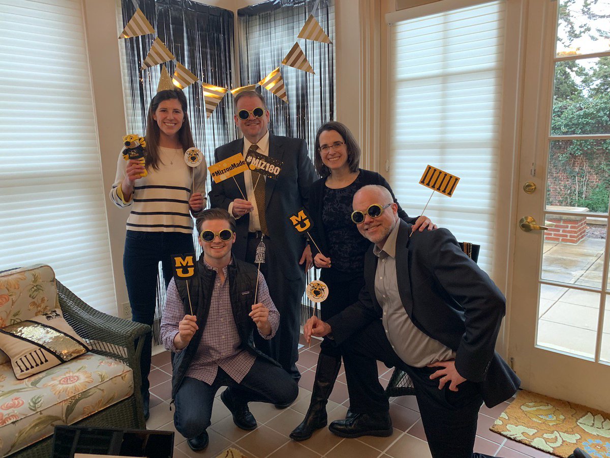 Happy 180th birthday <a href="/Mizzou/">Mizzou</a>! Great to celebrate with <a href="/MSA_Senate/">MSA Senate</a>'s <a href="/Julia_Wopata/">Julia Wopata</a> and <a href="/mcateer_connor/">Connor McAteer</a>, as well as <a href="/kflynnpeters/">@KFlynnPeters</a> and the Chancellor Alexander Cartwright (Photo credit the indefatigable <a href="/ajost/">Apollonia Jost</a>)