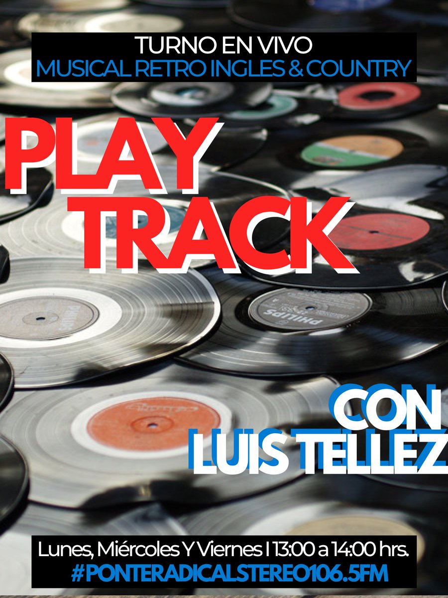 RadicalStereoFm's tweet photo. #ProgramasRadical 🎙🎶
A partir de hoy "Play Track" con Luis Téllez estrena nuevo horario. 🔛 Lunes, Miércoles y Viernes de 13:00 a 14:00 hrs con la mejor música retro en ingles. #PonteRadicalStereo #Tlaxiaco #Oaxaca #Radio https://t.co/2vKYKzLBtm