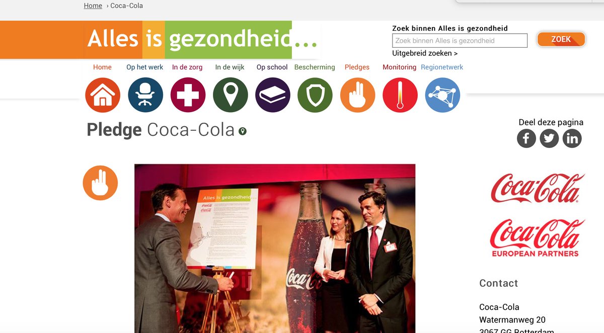 tijdvooreten's tweet photo. Ik krijg de hik. Coca-Cola is European partner van het VWS Nationaal Preventieakkoord programma @AiGezondheid?
https://t.co/33mrv7qJ80
#NationaalPreventieAkkoord #Aigezondheid #JoGG #ketenaanpakovergewicht @MinVWS #NJI #NCJ #C4O #VU #EU #CocaCola #Lobbycratie #Healthwashing https://t.co/XPcyMLMSzw