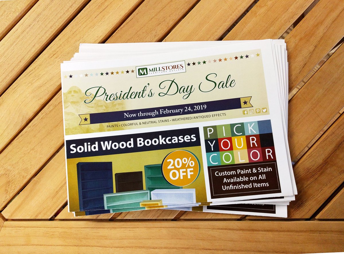 Mill_Stores's tweet photo. It's not too early to start celebrating Presidents' Day! 50+ indoor and outdoor furnishing items on sale at Mill Stores through February 24.
https://t.co/tan7bAlHkI

#millstores #realwood #solidwood #capecodliving #outdoorliving #madeinusa #organize #konmari #declutter #sparkjoy https://t.co/dNV8NnVO8b