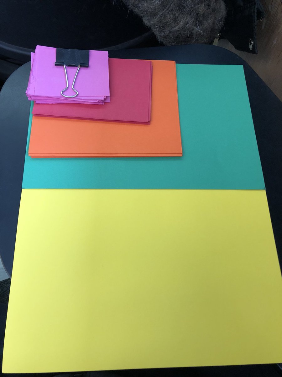 MrDeLorenzom's tweet image. Teaching fractions to young learners can seem overwhelming. Creating different colored cards which represent different fractions out of a whole piece of paper. Definitely a great technique to try in the field!