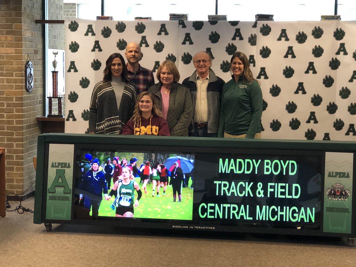 AlpenaWildcats's tweet photo. #nationalsigningday2019 Maddy Boyd @CMUtrack #AlpenaWildcats https://t.co/228rUwZteD