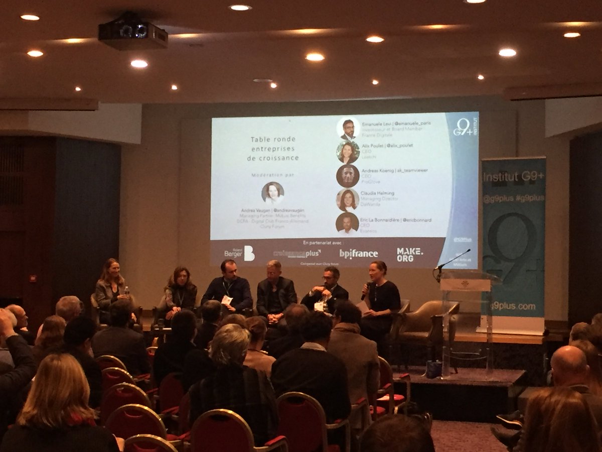 ClunyForum's tweet photo. @ClunyForum co-présentateur de la rencontre annuelle de @G9Plus sur les champions européens du #numérique !
Merci à @andreavaugan, @Leetchiweb, @ProGlove #DaWanda, @Evaneos et @FranceDigitale de partager leur point de vue très pratique !
#francoallemand #innovation #digital https://t.co/fRTN7kMARv