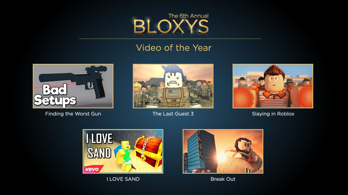 Roblox On Twitter Showtime Reply With Your Pick For Video Of The Year Bloxyawards - roblox last guest video