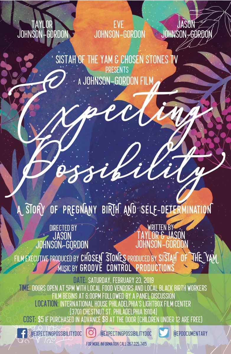EPdocumentary's tweet image. Get your tickets to Expecting Possibility Documentary today!! Only 5.00 in advance. Come discuss and dive into issues around #Blackmaternalhealth #Blackmidwives #veganpregnancy and more!!
