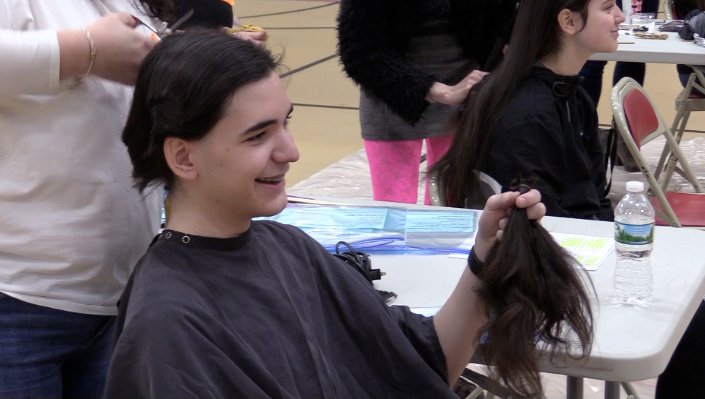 Students and Faculty at <a href="/marlboroughhigh/">Marlborough High</a> snipping off their locks during the annual Cut-A-Thon. Dozens of volunteers donating 8inches of hair to the non-profit <a href="/HairWeShare/">Hair We Share</a>.