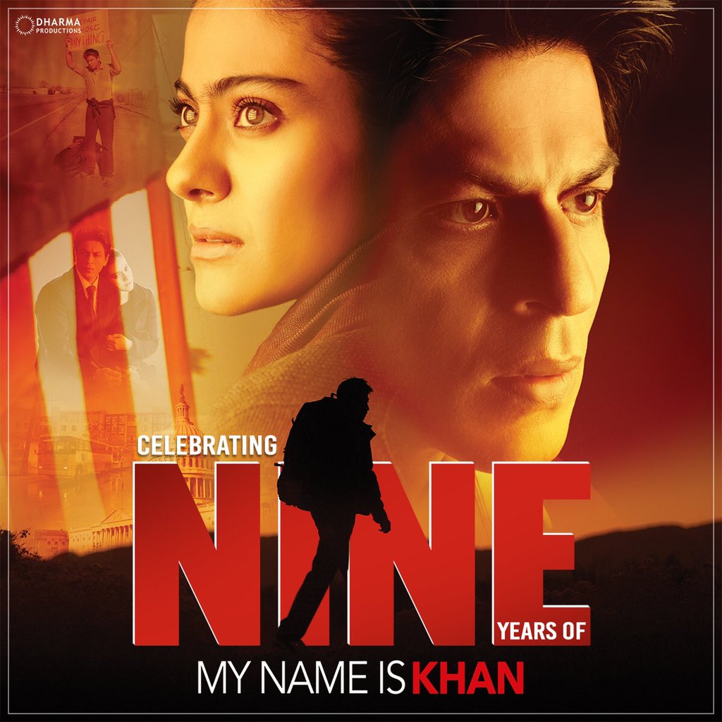 Here’s to humanity &amp; the strength of love! Celebrating #9YearsOfMyNameIsKhan!
@karanjohar <a href="/apoorvamehta18/">Apoorva Mehta</a> <a href="/iamsrk/">Shah Rukh Khan</a> <a href="/KajolAtUN/">Kajol</a> 

#MyNameIsKhan
