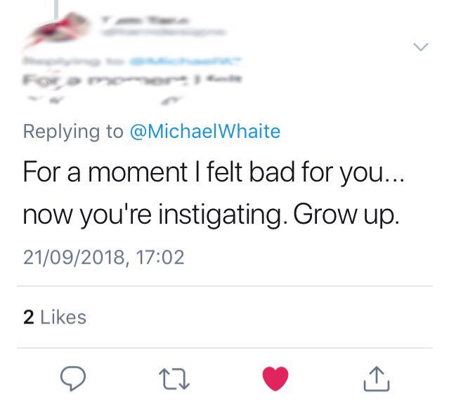 michael_whaite's tweet photo. unlike Michael, I have no problem blocking negative accounts. Michael insisted on engaging with people he claimed were “bulling &amp; harassing” him. he could of blocked them at any time but instead chose to continue posting provoking tweets #100dogs #100cats #michaelwhaite https://t.co/oV4XXsXJuD