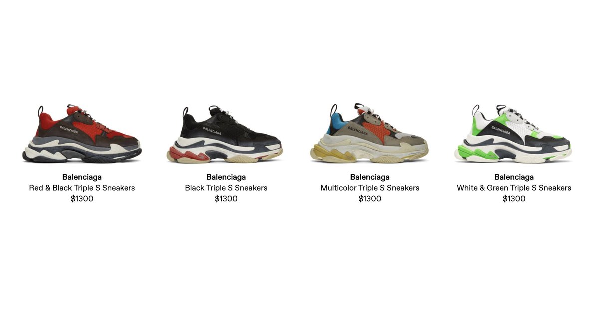 balenciaga size chart triple s