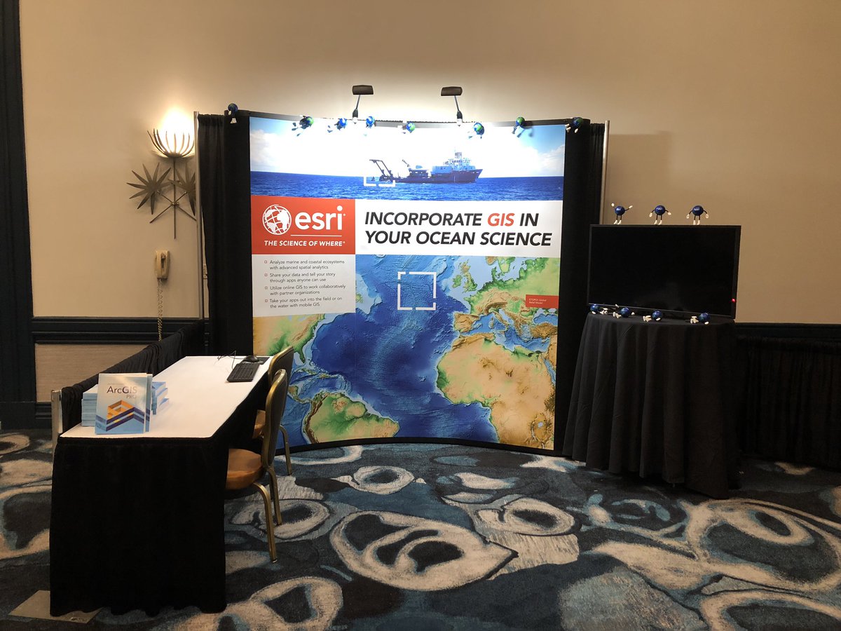All Set for NOAA #CoastalGeoTools. How many Globie’s do you count in the photo? Stop by and let’s talk about #ArcGIS and #ArcGISPro #Analytics <a href="/Esri/">Esri</a>