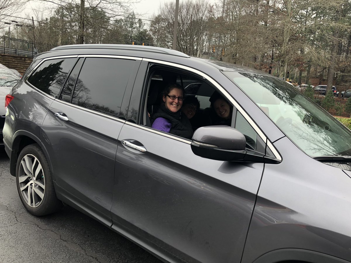 MrsHerrinMath's tweet image. The Mom Squad at carpool! #davis8