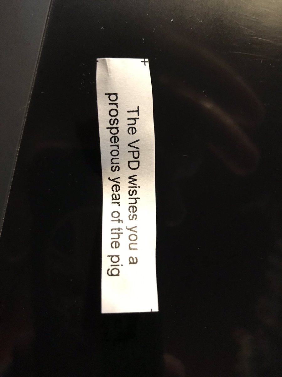 beastvanapparel's tweet photo. Who says police don’t have a sense of humour? Look what was Found in a lunar new year fortune cooking. https://t.co/Khl0eqO5zd