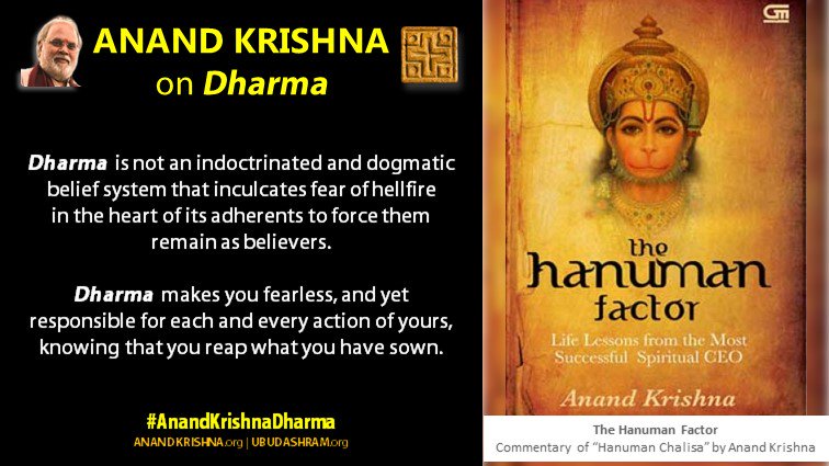 Another #reminder from #Guru @Anand_Krishna_ from @AnandAshramUbud
What do you think @meenakshisharan @ankitbcet ?

#AnandKrishnaDharma #AnandKrishna #InnerJourney #AnandAshram #Ubud #Fearless #Responsible #Hanuman #Sindhu #Sanatana #Tuesday #Jakarta