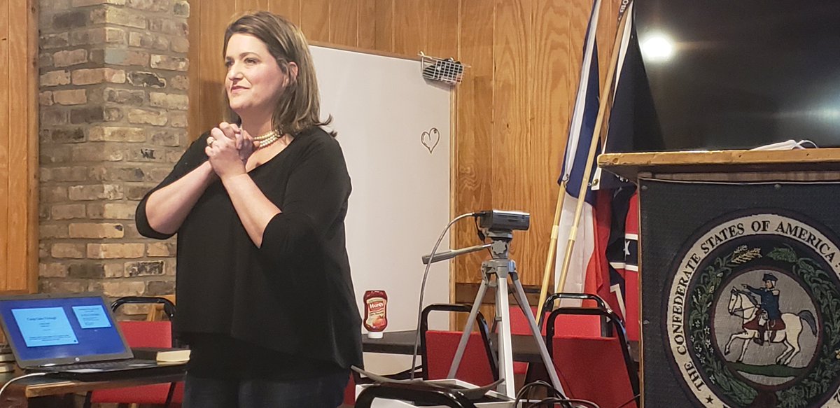 SissyBray's tweet photo. @SCVHQ Rockwall Cavalry Camp No. 2203 meeting tonight with Ashley Hamilton on the Sherly Springs lost Confederate Camp https://t.co/gijlrryM33