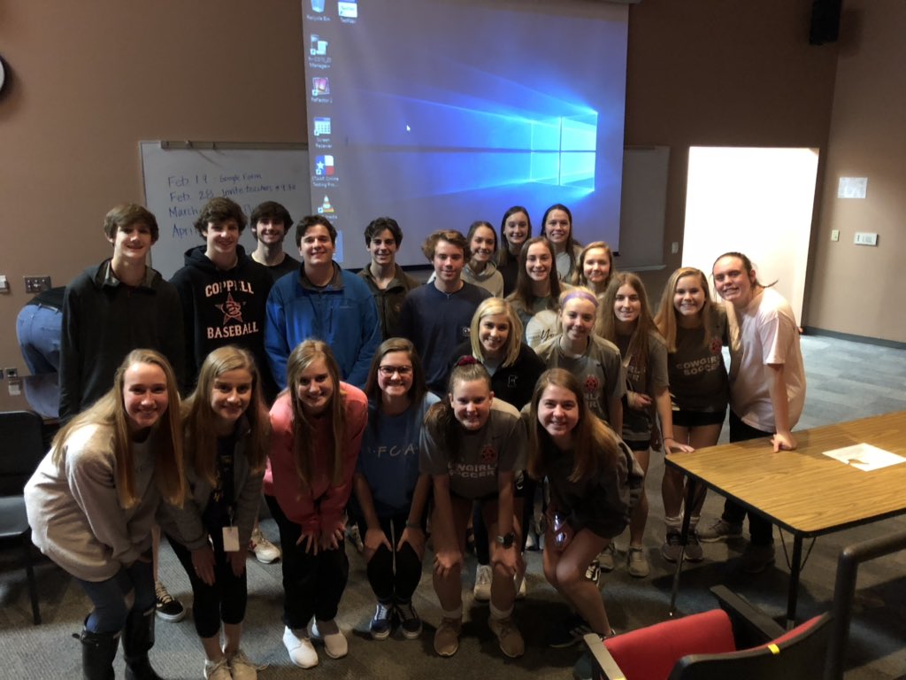 Coach_Merchant's tweet photo. I want to thank @katiebartolacci for such a brave and powerful message tonight at @CoppellFCA. “Be strong and courageous. Do not be afraid or terrified because of them, for the Lord your God goes with you; he will never leave you nor forsake you.”
Deuteronomy 31:6 https://t.co/Awo40zg4Oj