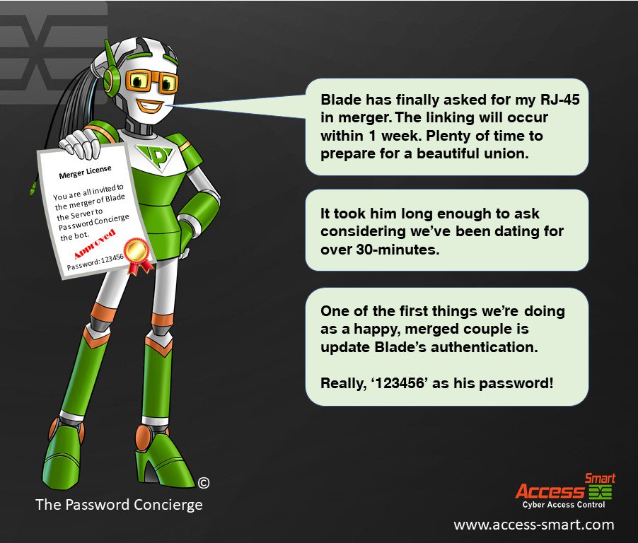 AccessSmart's tweet image. SP-1 PC announces merger with Blade
 Taking time off from posting tips, Password Concierge has some great news.