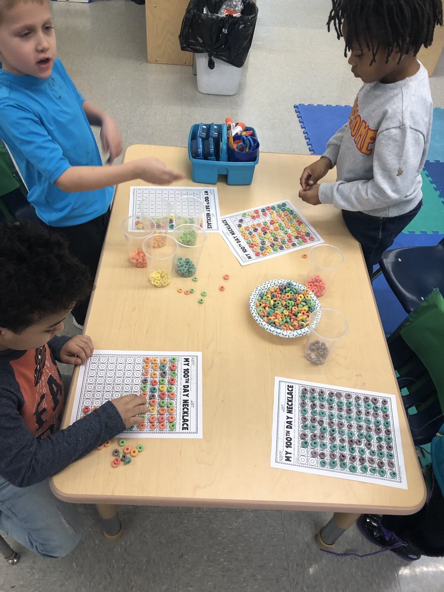Corrine_Geiger's tweet image. 100th day of school! I am so proud of my students &amp;amp; all the amazing things they have learned this year #100DaysSmarter We did some fun activities today including making a 💯 necklace, 💯 cup tower💯 puzzle &amp;amp; writing 💯 words we have learned this year #SASDNext #SASD_EMC