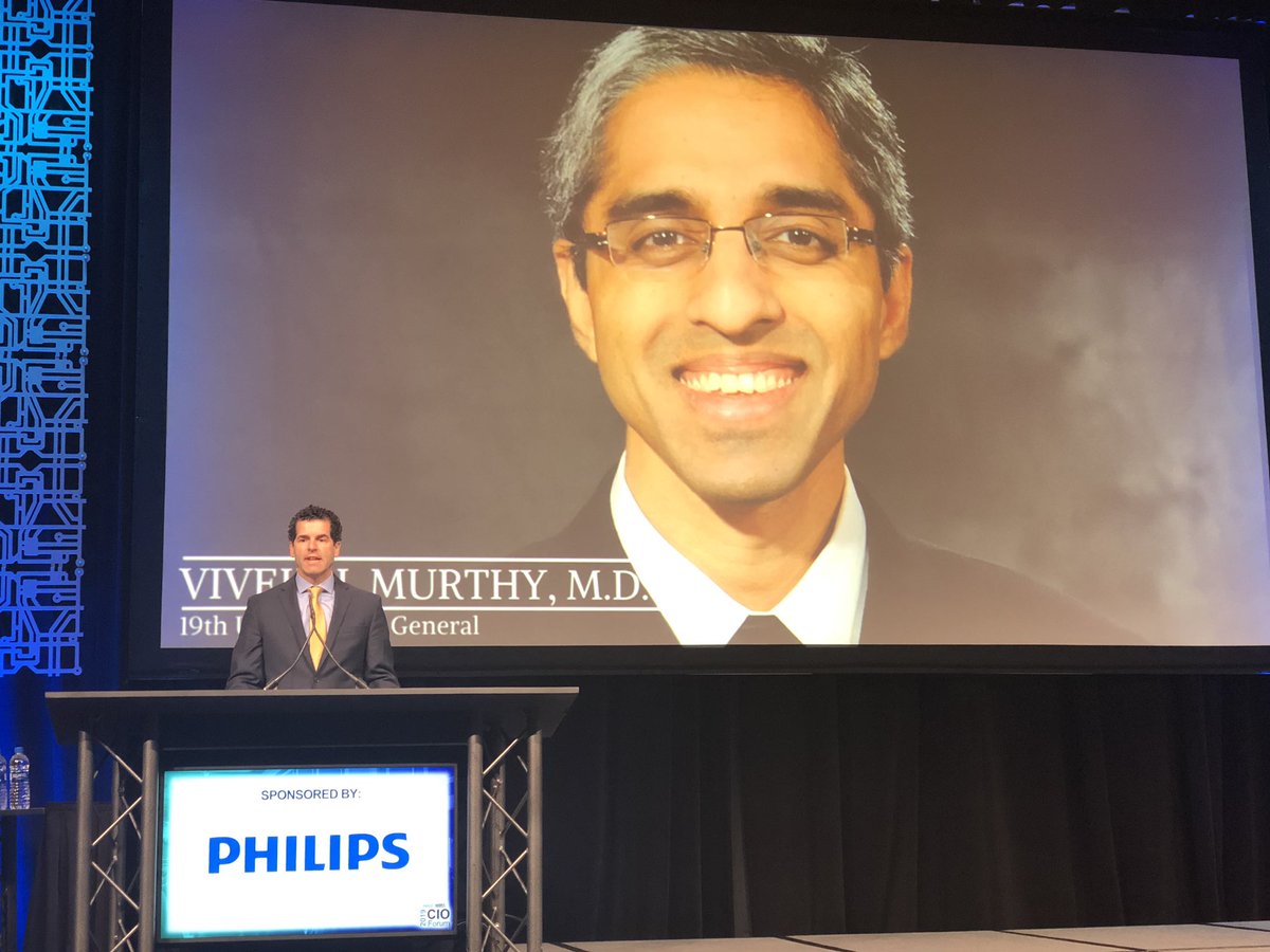 dianesheree's tweet photo. Dr.  Vivek Murthy, 19th Surgeon General if the United States reminded us at CHIME today to be present, help others and remember our gifts. Great insight into the importance of emotional well being and the impact of loneliness. Live and lead with love. ❤️ https://t.co/nj5aWlQcBP