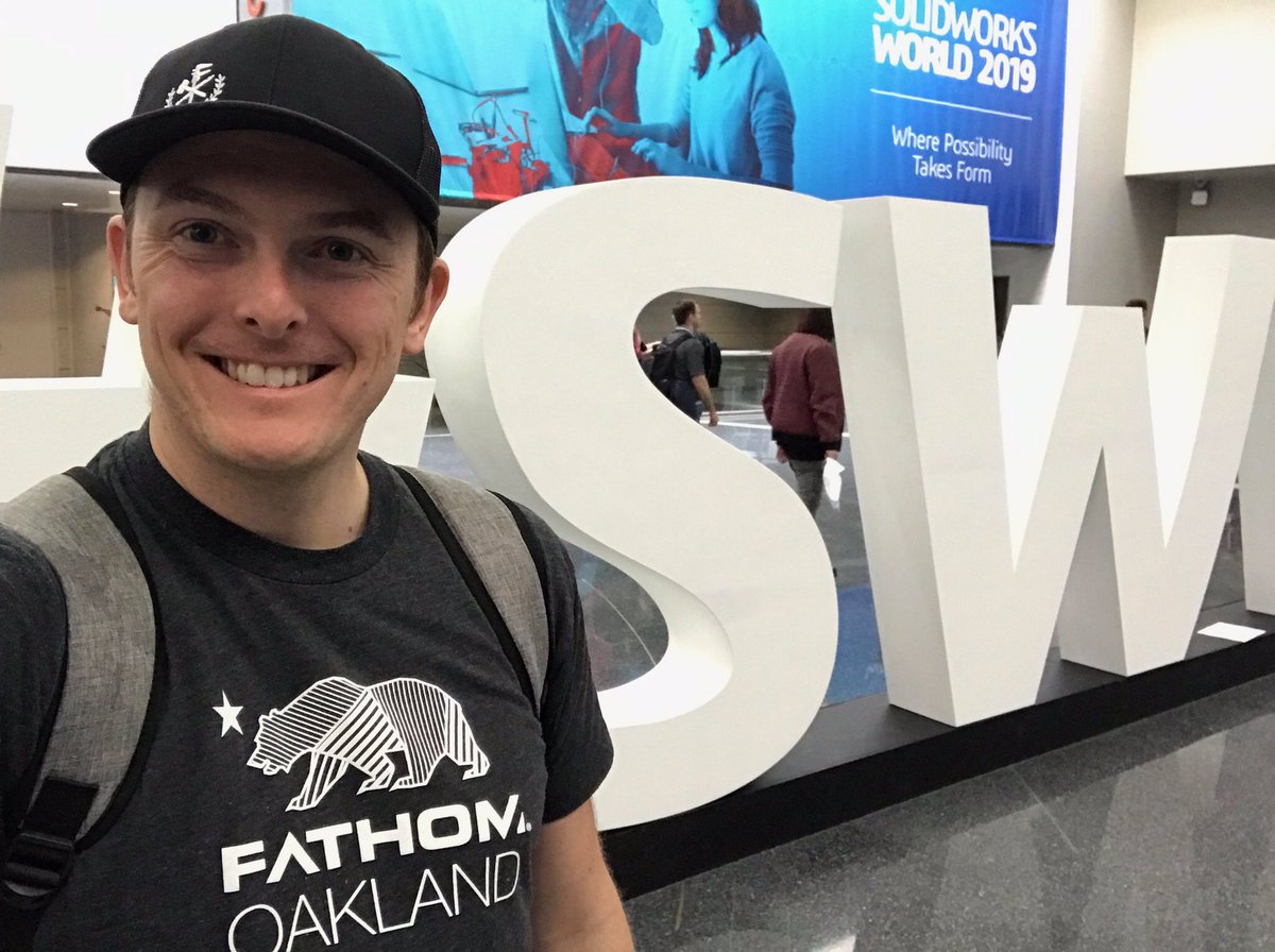 FathomMfg's tweet photo. FATHOMers Chris Blower and Scott Cullum are having fun at #sww19 #solidworksworld #solidworksworld2019 @solidworks https://t.co/o3g9IgsiDs
