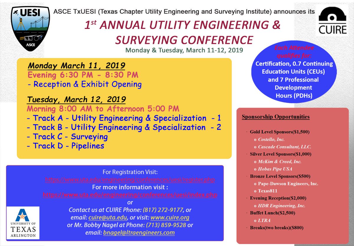 Utilityengineering Tagged Tweets And Downloader Twipu - join the texas uesi chapter for its 1st annual utility engineering surveying conference on march