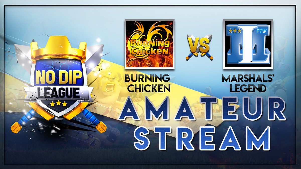 I'm live with <a href="/No_Dip_League/">No Dip League</a> Amateur WOTW8: Burning Chicken vs Marshals'Legend twitch.tv/boxandgames