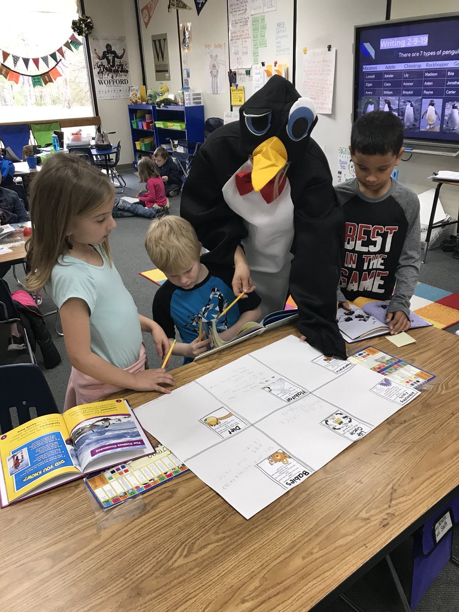 Ccsmith623's tweet photo. Our student teacher, Ms. Madden, got the students excited to start their penguin group research projects today! @clifdaleelem @SpartanburgD3 #fuelingstudentsforward #TLAP https://t.co/BJBSBj6kDz