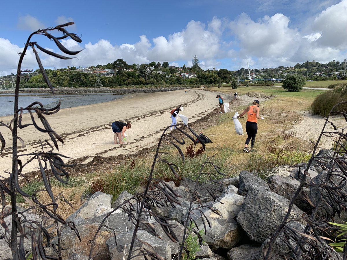 Cleaning up Taumanu Reserve with some <a href="/ANZ_NZ/">ANZ NZ</a> colleagues today. Supporting <a href="/sustaincoasts/">Sustainable Coasts</a> #loveyourwater #loveyourbeach #ANZinthecommunity