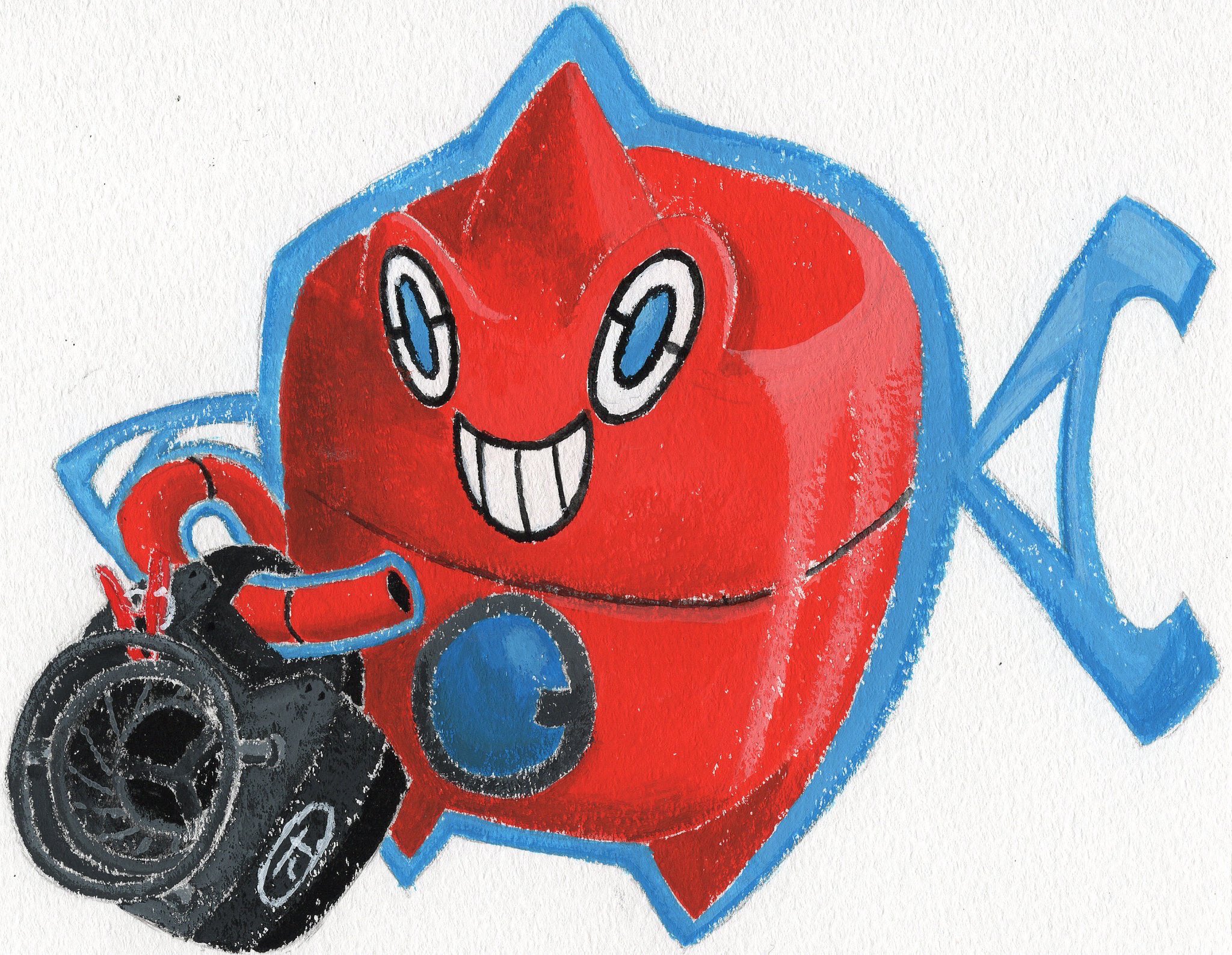 しにか ウォッシュロトム スクリュースロッシャーベッチュー のイラストを描きました 洗濯機は強し スプラトゥーン2 ポケモン T Co Qolhnilz5p Twitter