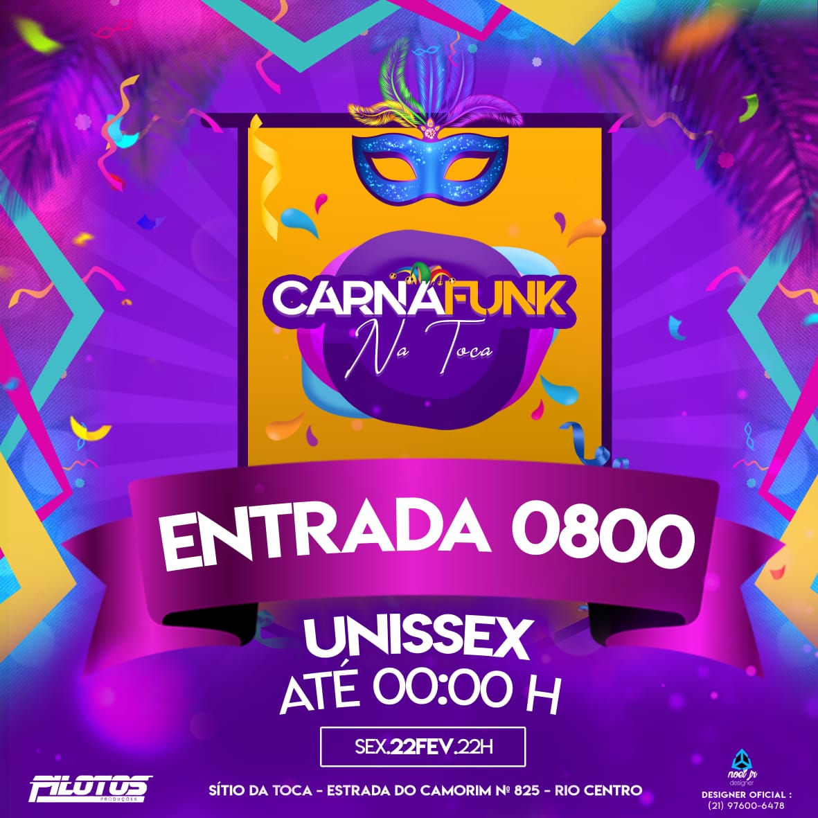 pilotosproducao's tweet photo. 🎉CARNAFUNK NA TOCA🎉

SEXTA, 22 DE FEVEREIRO 

ENTRADA UNISSEX 0800 até 00h (com nome na lista)❗

🚨PROMOÇÃO DE BEBIDAS ATÉ 00h🚨 https://t.co/Gu9trjIksR
