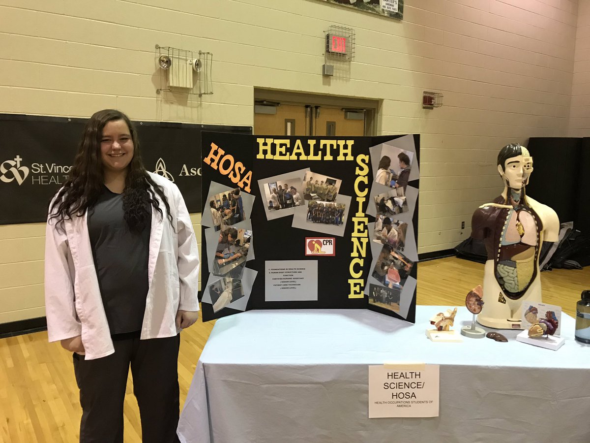 Haley OHern CNA Student at MHS helps in recruiting new students for next fall. #tcboecareertech