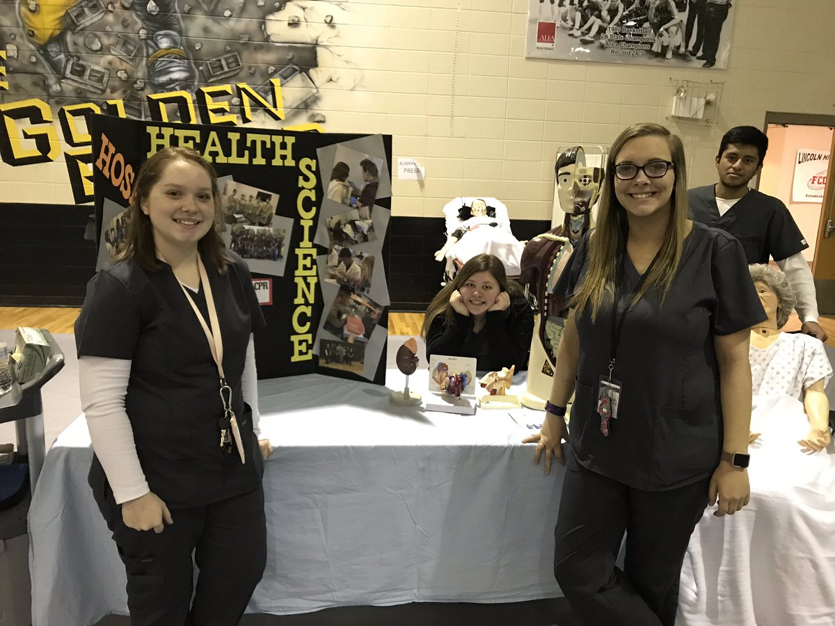 LHS PCT and CNA Students at CTE fair. Love these hard working LHS students! #goodasgold, #tcboecareertech