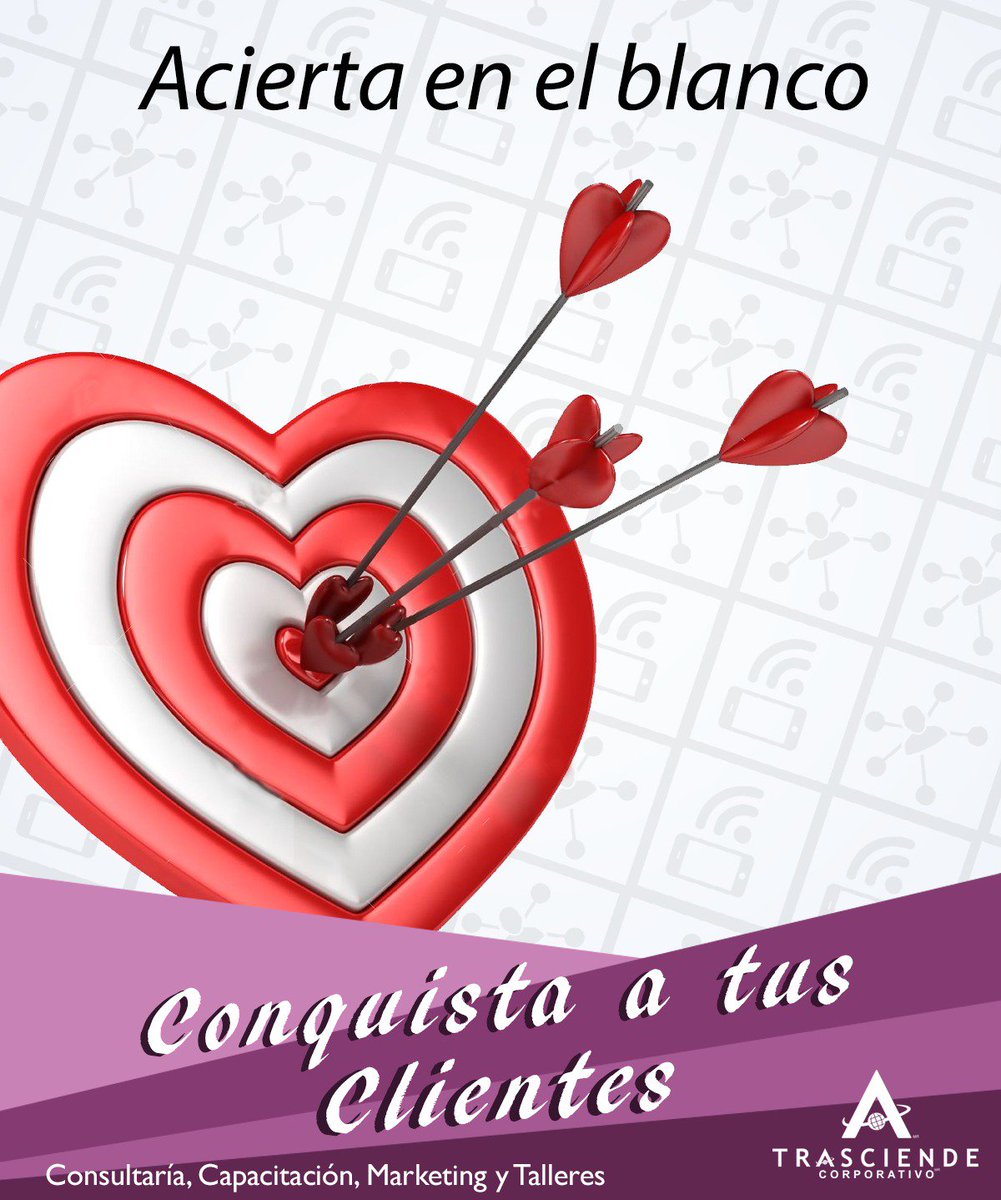 TrasciendeCorp's tweet photo. Aprende como atraer a tus clientes a la primera.
Trasciende Corporativo es una empresa multidisciplinaria que te brinda las herramientas, conocimientos y servicios necesarios para Crear tu #Empresa y hacerla #Crecer. https://t.co/S908fELF1T