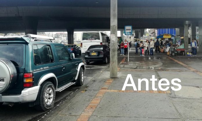 SectorMovilidad's tweet image. 🔺🔺A partir de hoy implementamos prueba piloto en la Av. Boyacá con Av. Primero de Mayo (N-S), con el fin de controlar el ascenso y descenso de pasajeros de buses intermunicipales, al mismo tiempo que evitamos el parqueo irregular.

#MovilidadMejorParaTodos