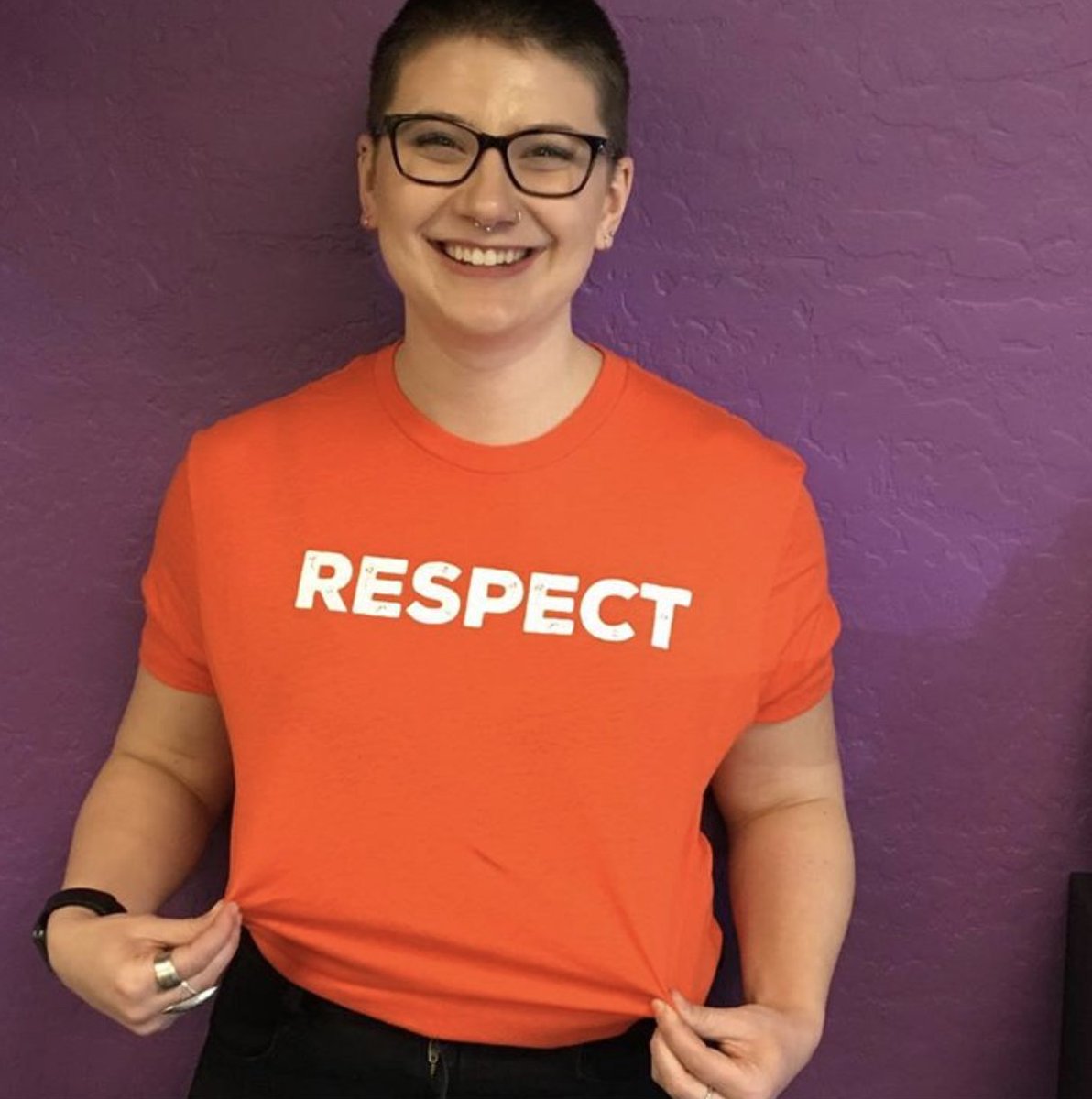 UprootAbuse's tweet photo. Our #bloom365 shirt of the month is now available for purchase at https://t.co/Ukji80crw4! Each purchase includes 1 free #TDVAM sticker, and all proceeds help to sponsor teens through our #BloomItUp  curriculum! #Orange4Love #RespectWeek https://t.co/HI5LTA3B8w